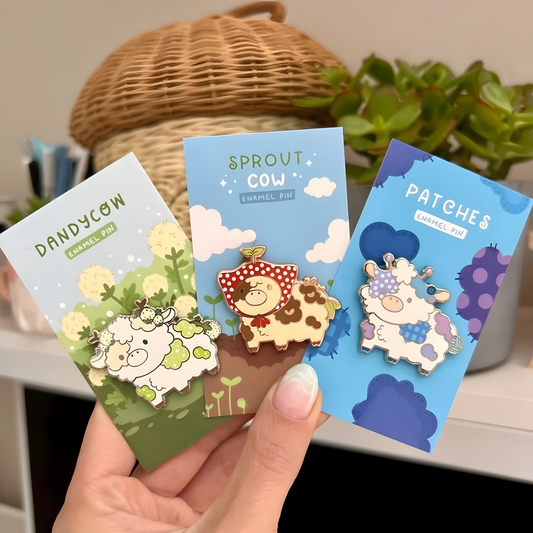 Cute Cow Enamel Pin